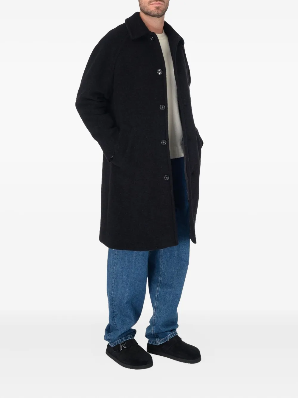A.P.C. Gaston jas met knoopsluiting Zwart