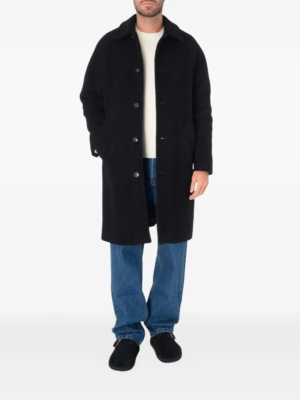 A.P.C. Gaston jas met knoopsluiting Zwart