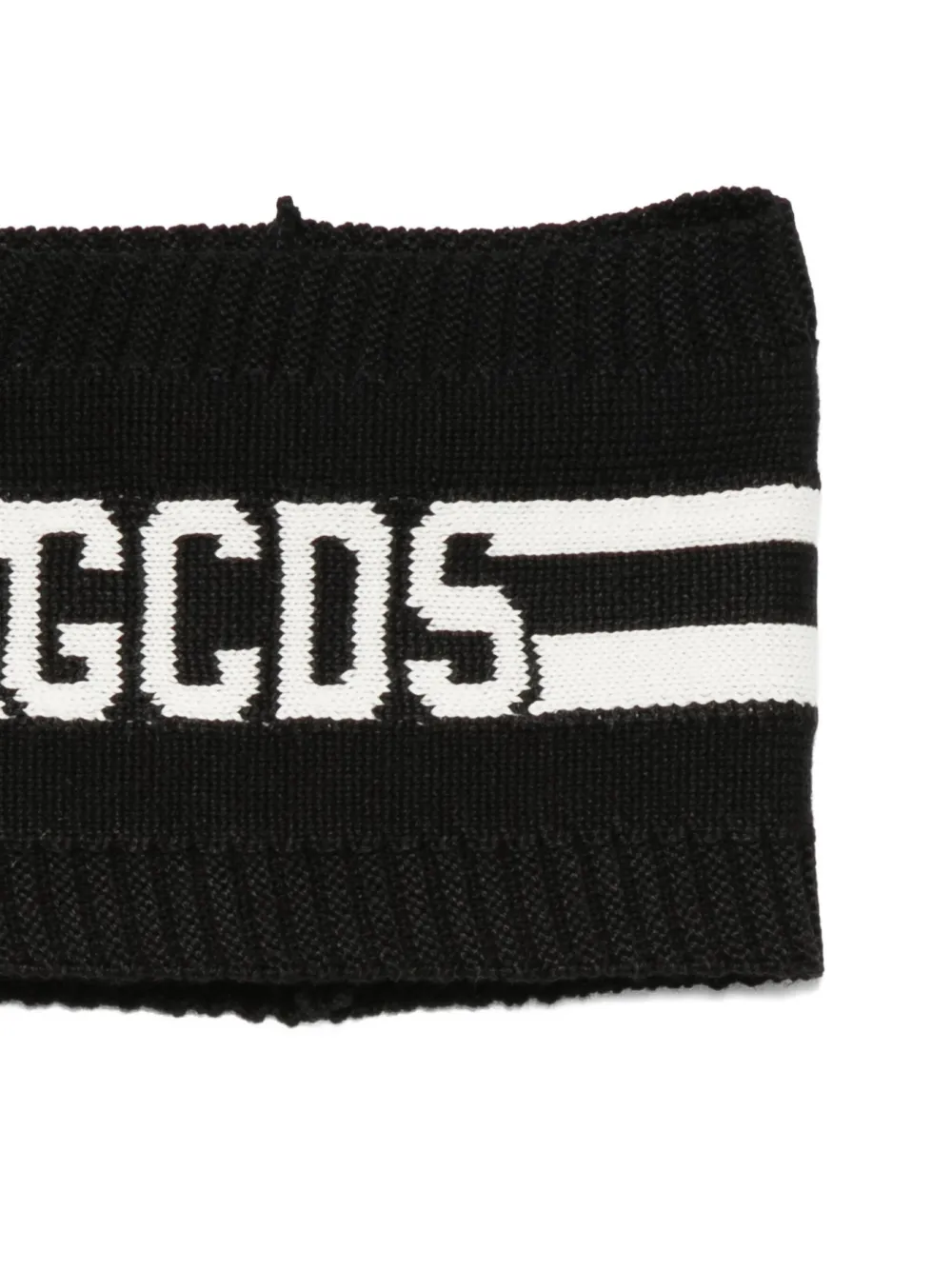 Gcds Kids Wollen haarband met GCDS-logo - Zwart