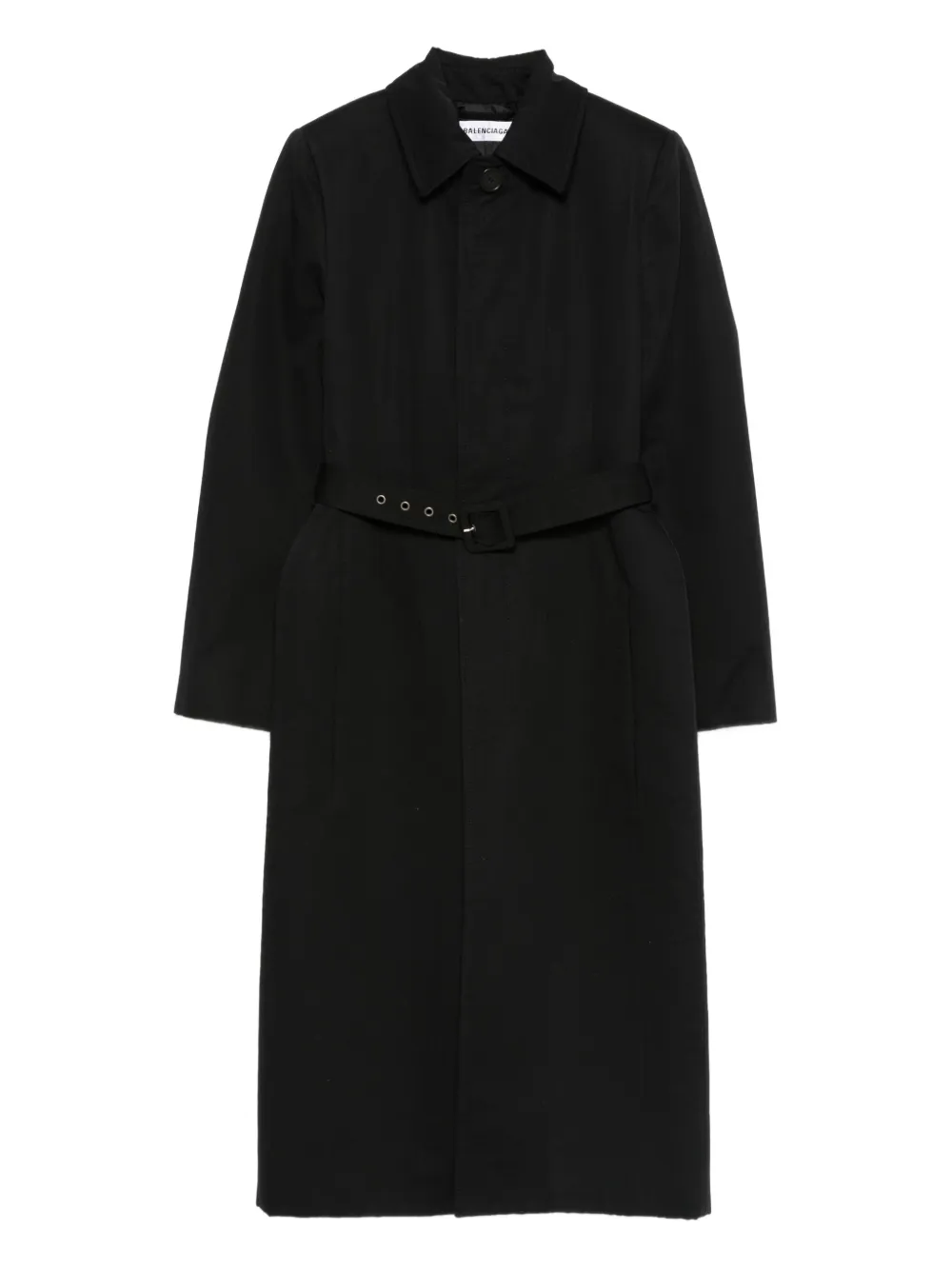 Balenciaga Pre-Owned 2000s belted cotton coat | Black | Image 1