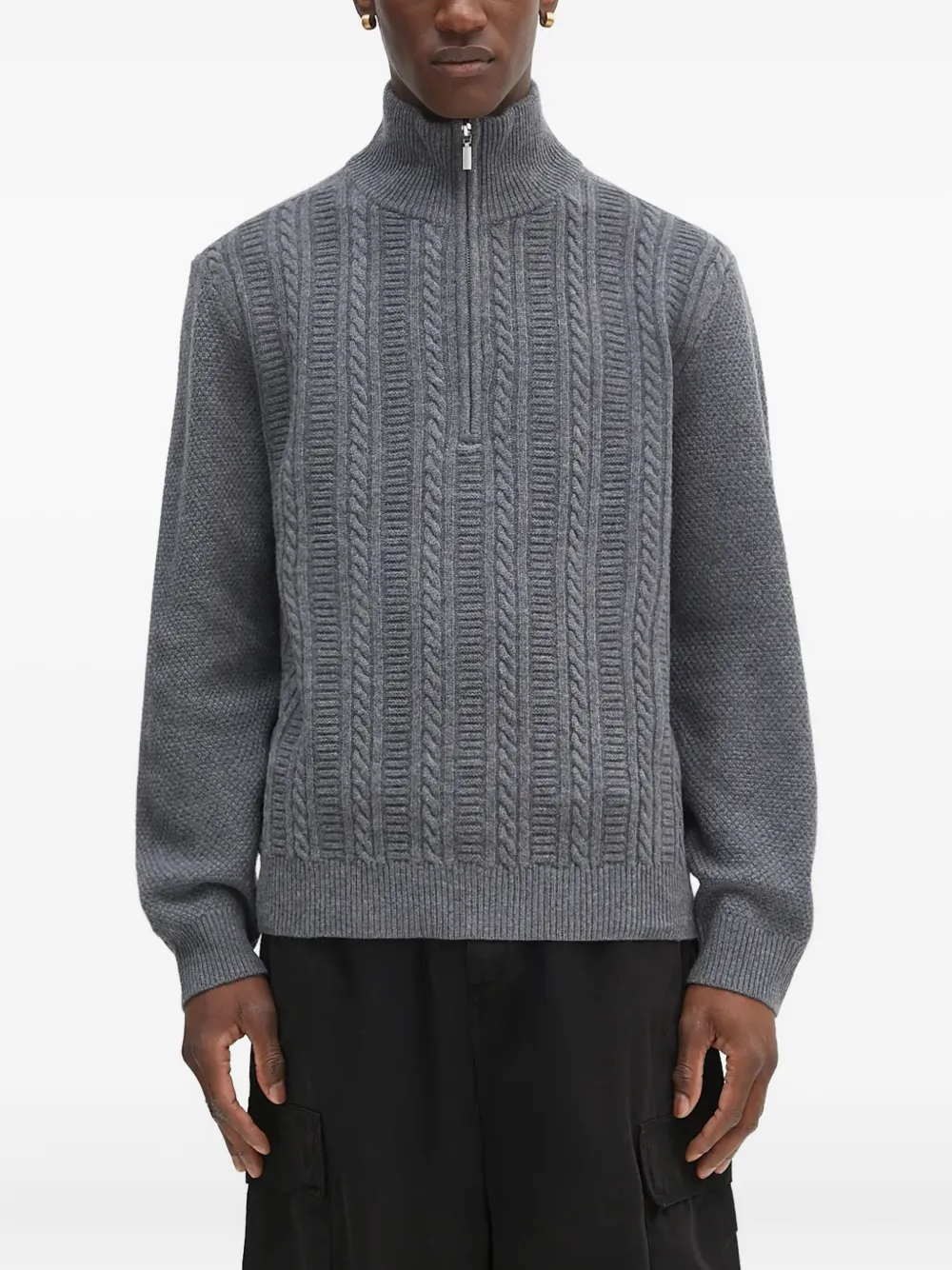 A.P.C. Kabelgebreide trui Grijs
