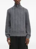 A.P.C. cable-knit half-zip sweater - Grey