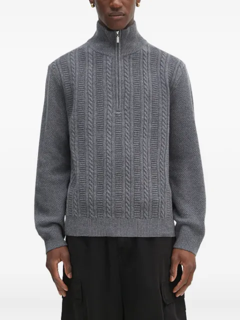 A.P.C. cable-knit half-zip sweater