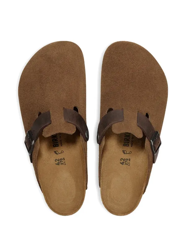 ブラウン スエード クロッグサンダル ブラウン スエード クロッグ