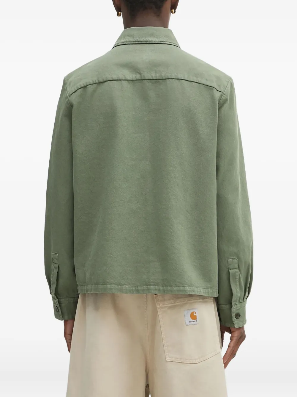 Apc Double-pocket Long-sleeve Shirt In Green