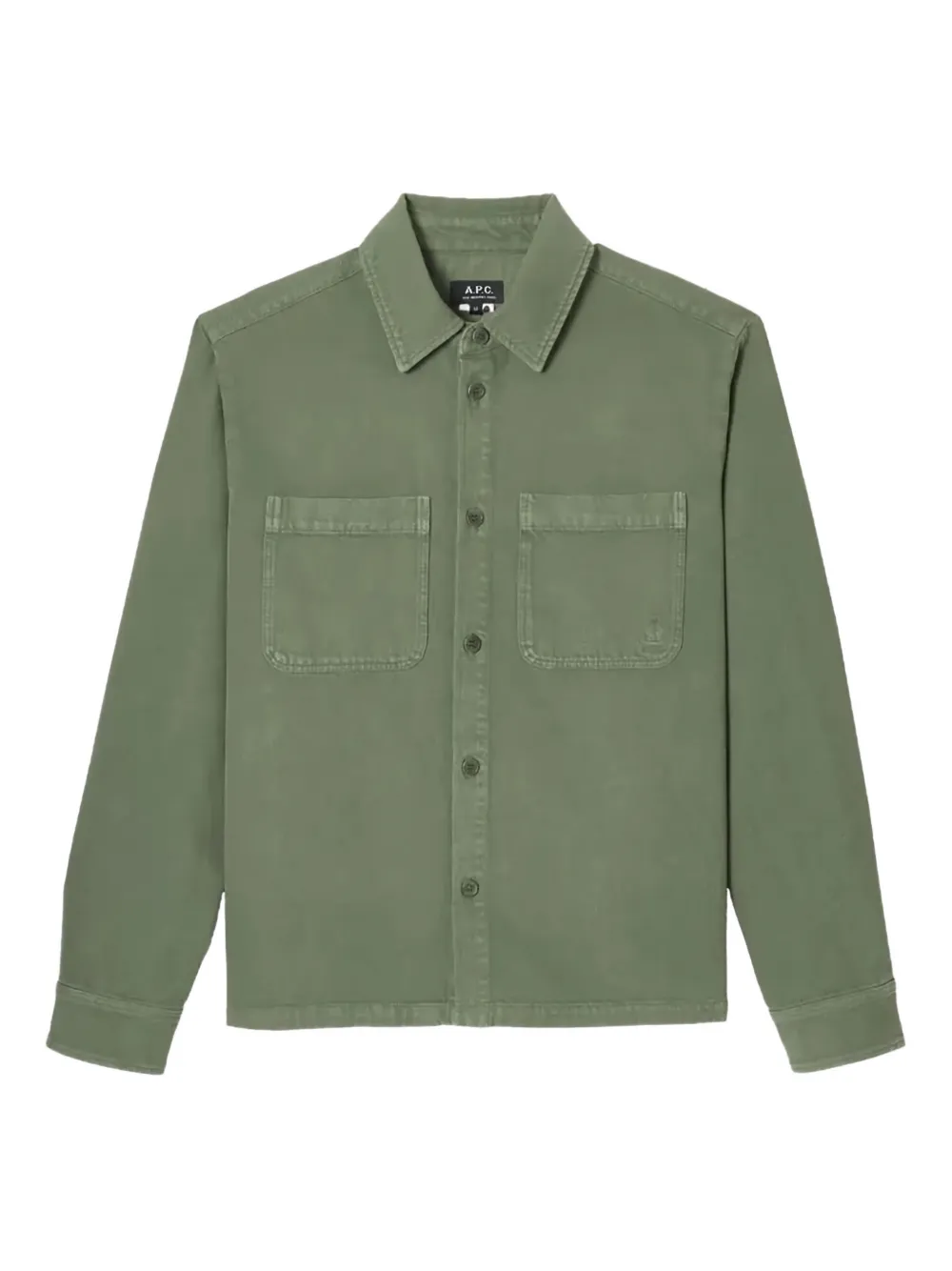 A.P.C. double-pocket long-sleeve shirt - Verde