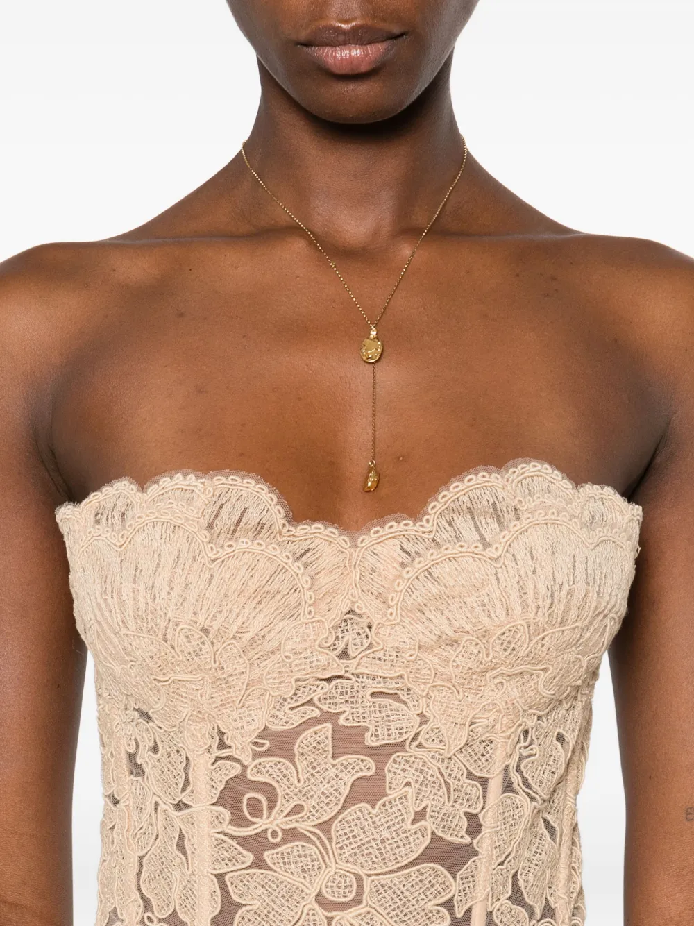 Ermanno Scervino Korset top Bruin
