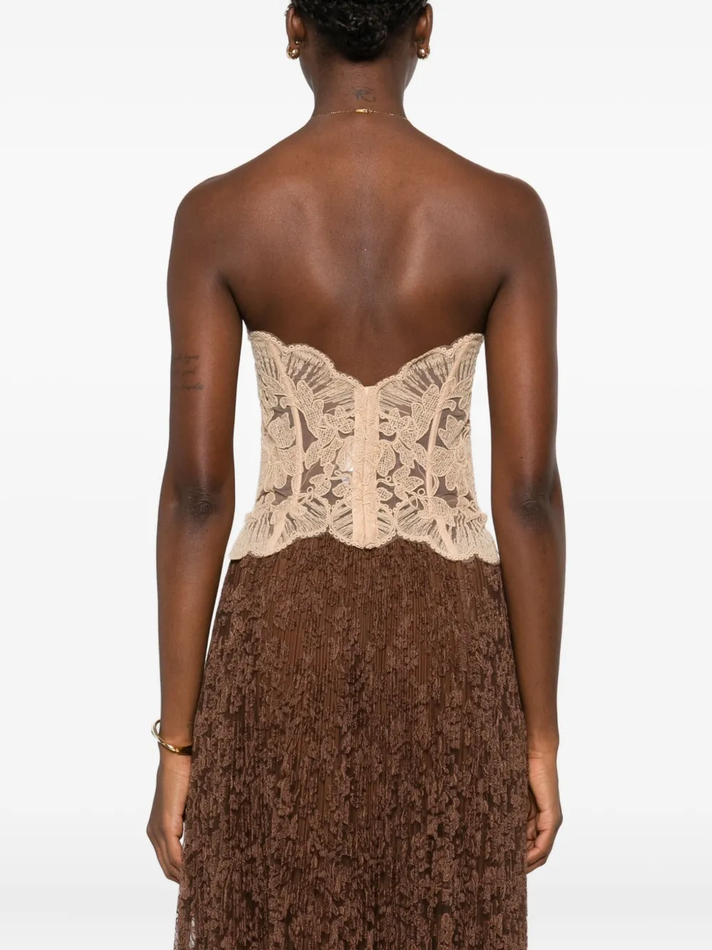 Ermanno Scervino Korset top Bruin