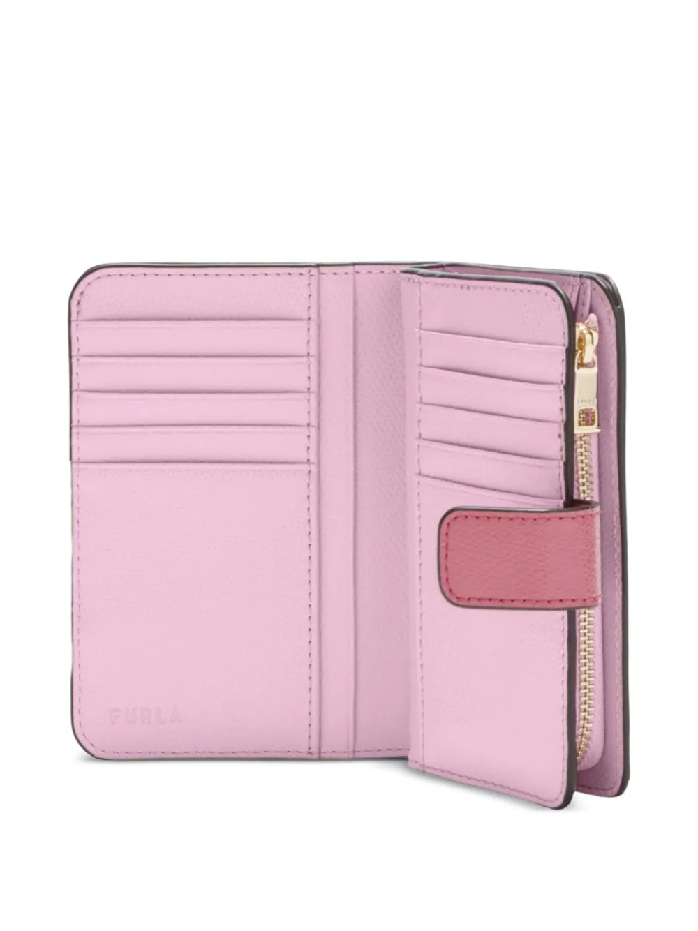 Furla Medium Camelia Leather Flap Wallet In Pink