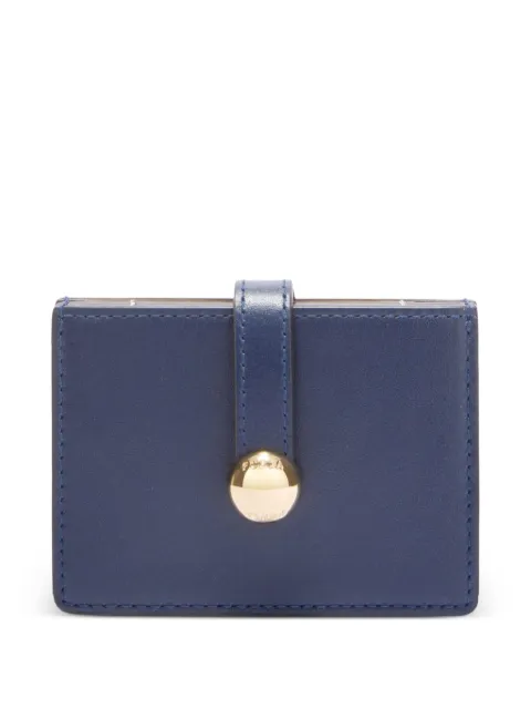 Furla leather snap-button cardholder