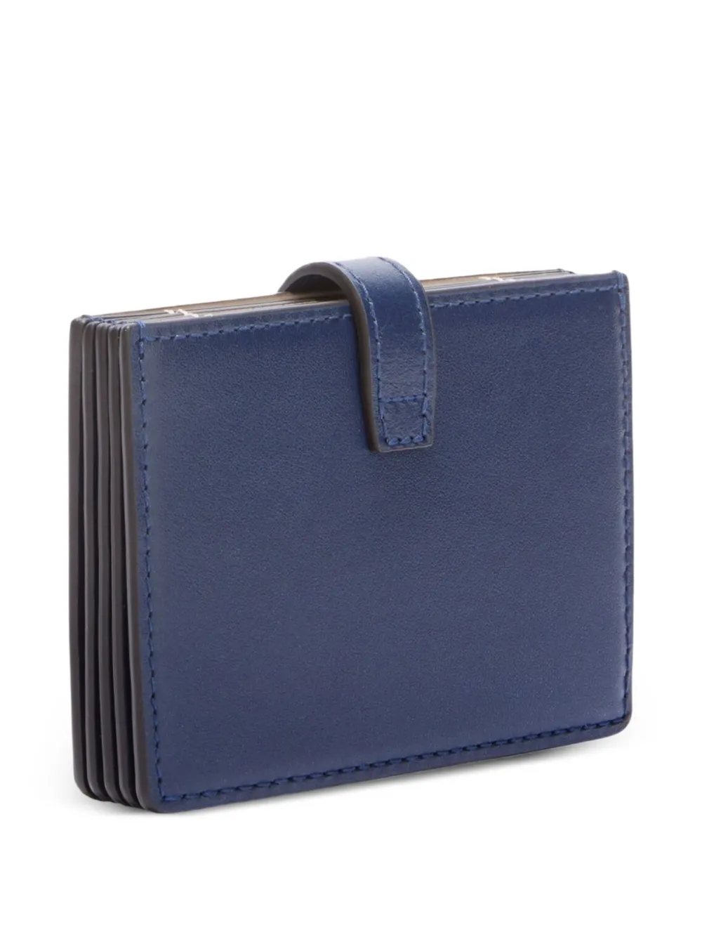 Furla Leren pasjeshouder met drukknoop - Blauw