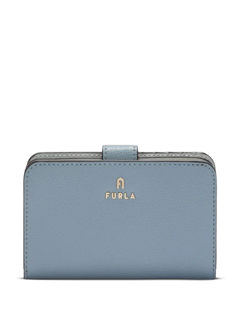 Furla Camelia Leather Flap Wallet In Blue