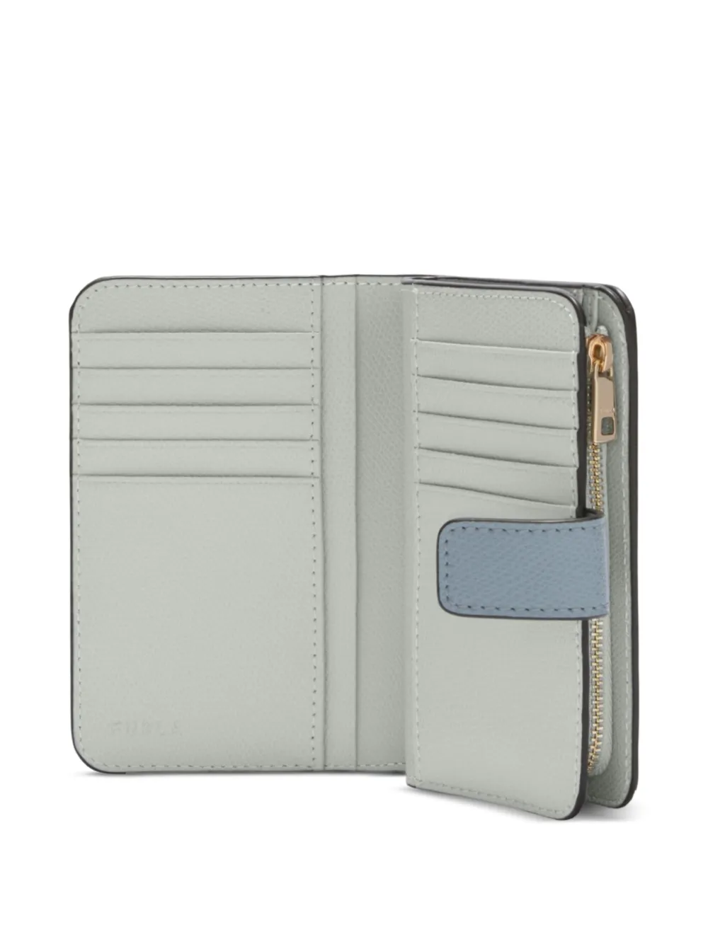 Furla Camelia Leather Flap Wallet In Blue