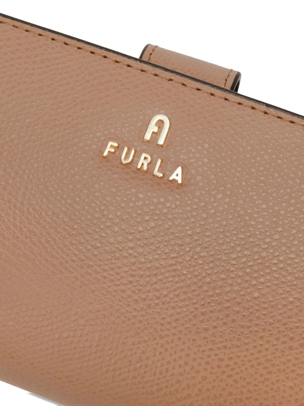 Furla Medium Camelia Leather Flap Wallet In Brown