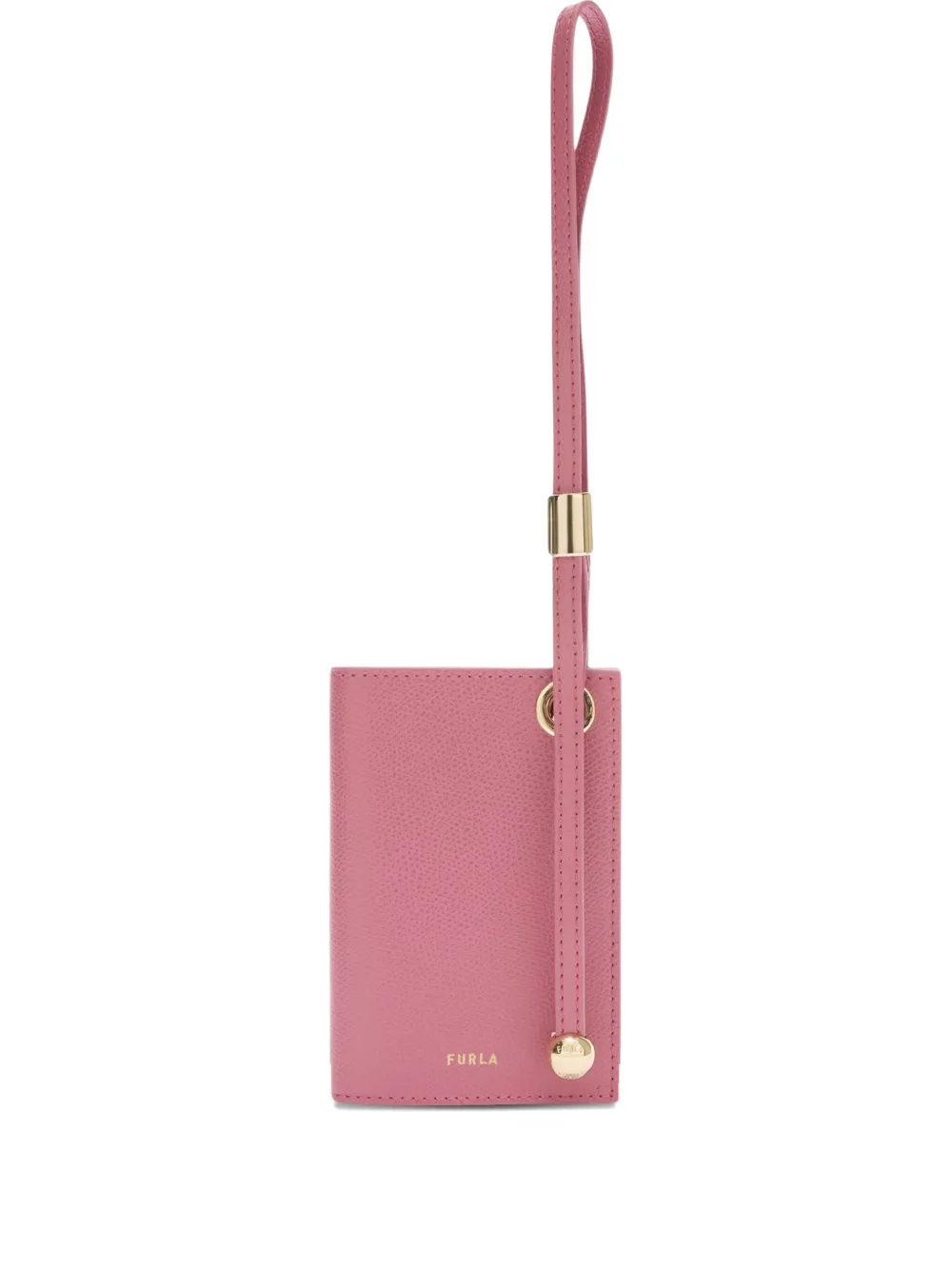 Furla Laura Leather Strap Card Holder In Pink