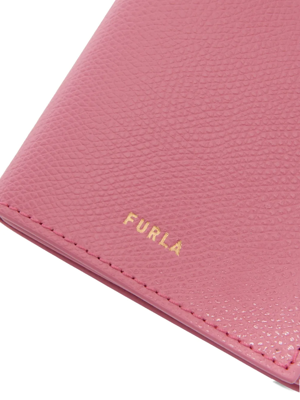 Furla Laura Leather Strap Card Holder In Pink