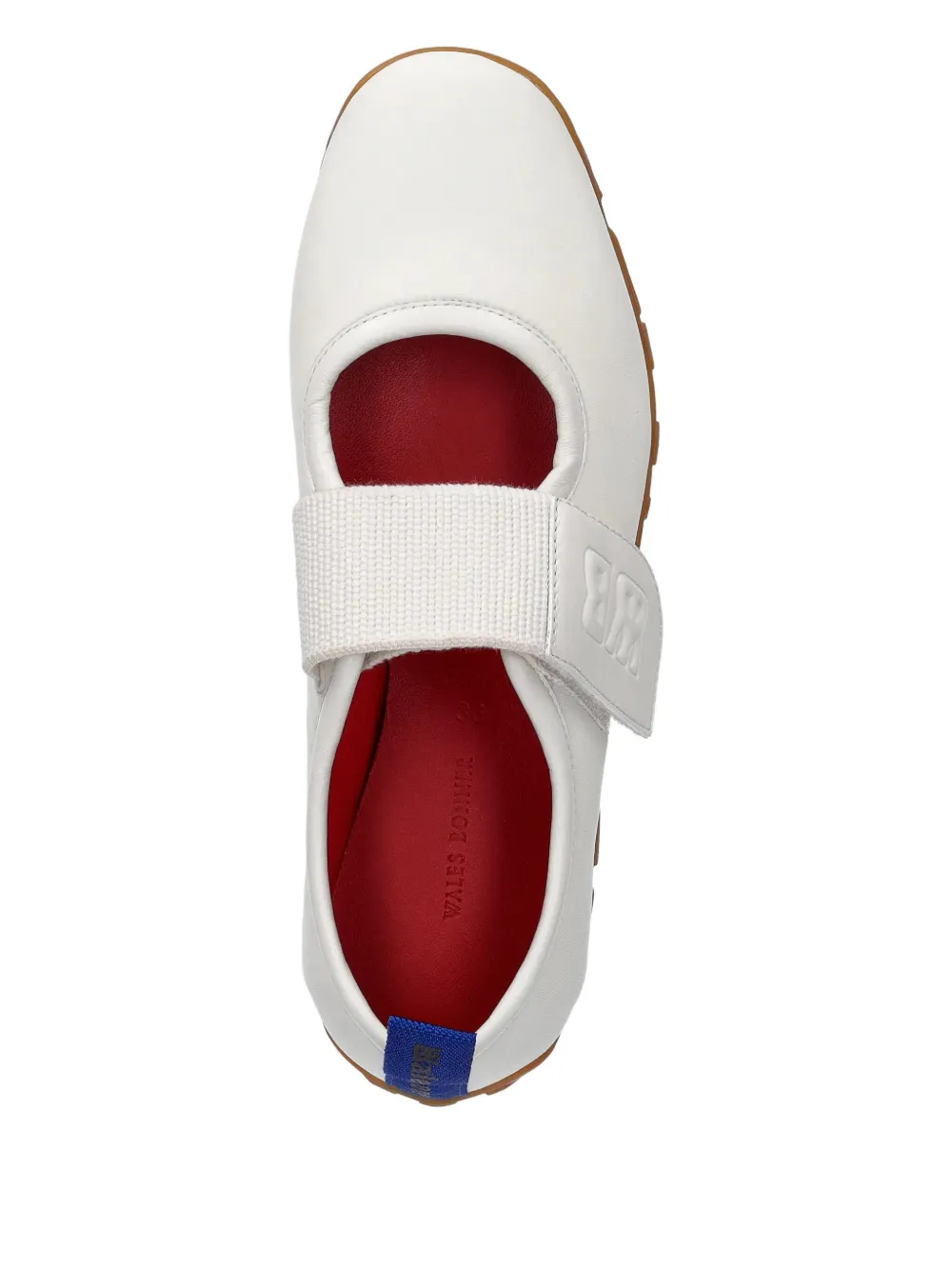 Wales Bonner Leather Strap Ballet Flats In White