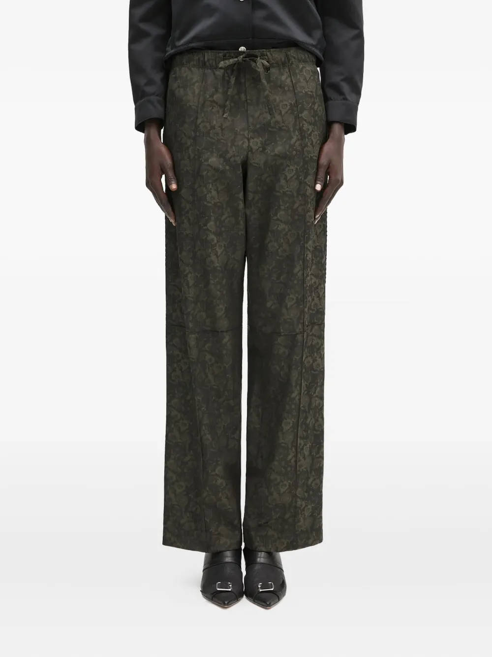Wales Bonner Broek met bloemenprint Groen