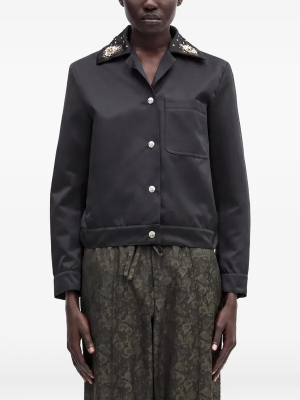 Wales Bonner Embellished-collar Jacket in Black