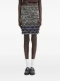 Wales Bonner wave-pattern knitted skirt - Blue