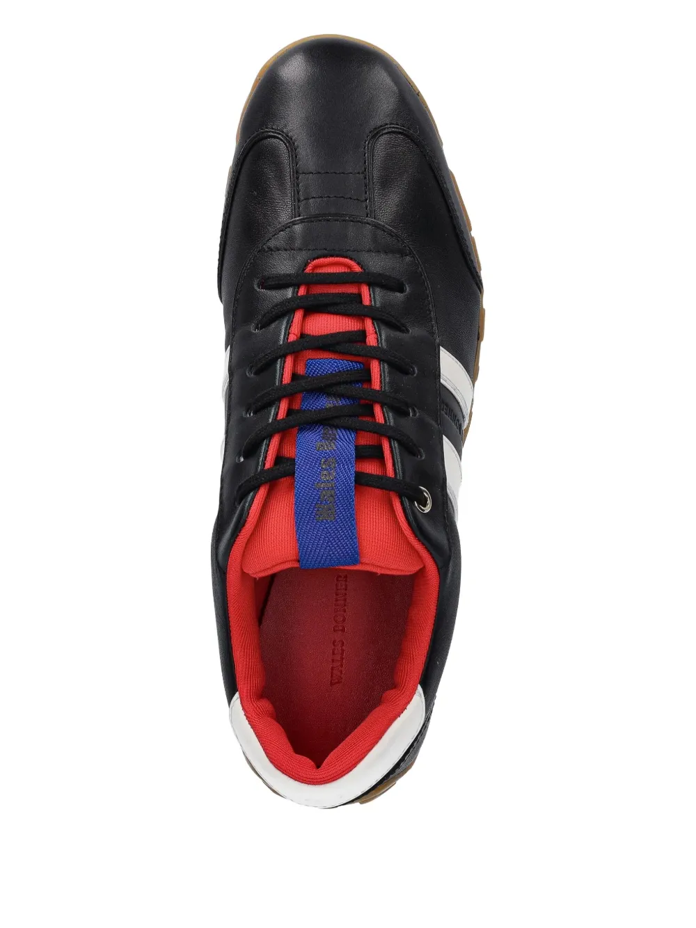 Wales Bonner leather stripe sneakers Black