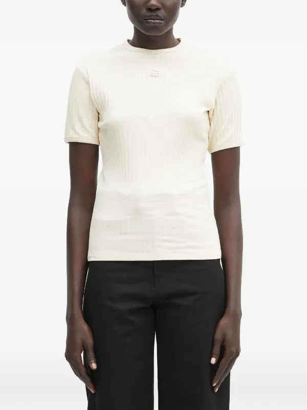 Wales Bonner Ribbed Logo-patch Top in White