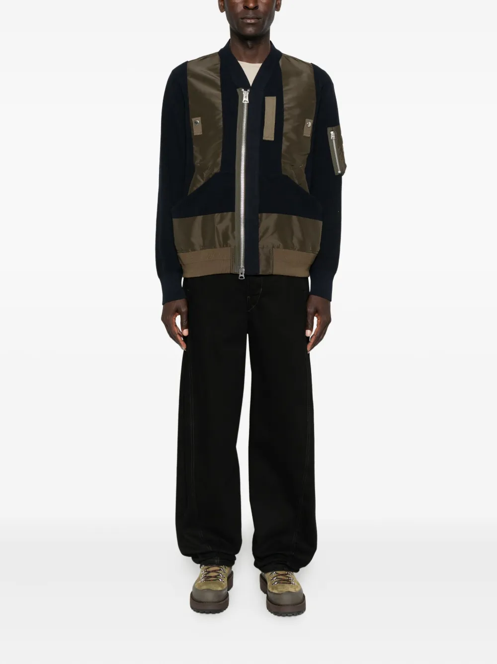 sacai panelled zip-front jacket | Bomber Jackets | Image 2
