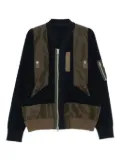 sacai panelled zip-front jacket - Blue