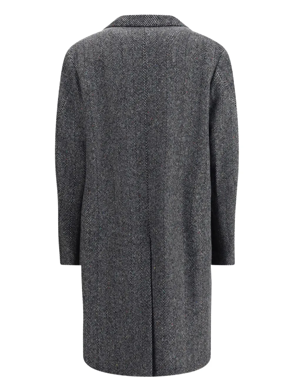 Givenchy Jas met visgraat patroon en gekerfde revers Grijs