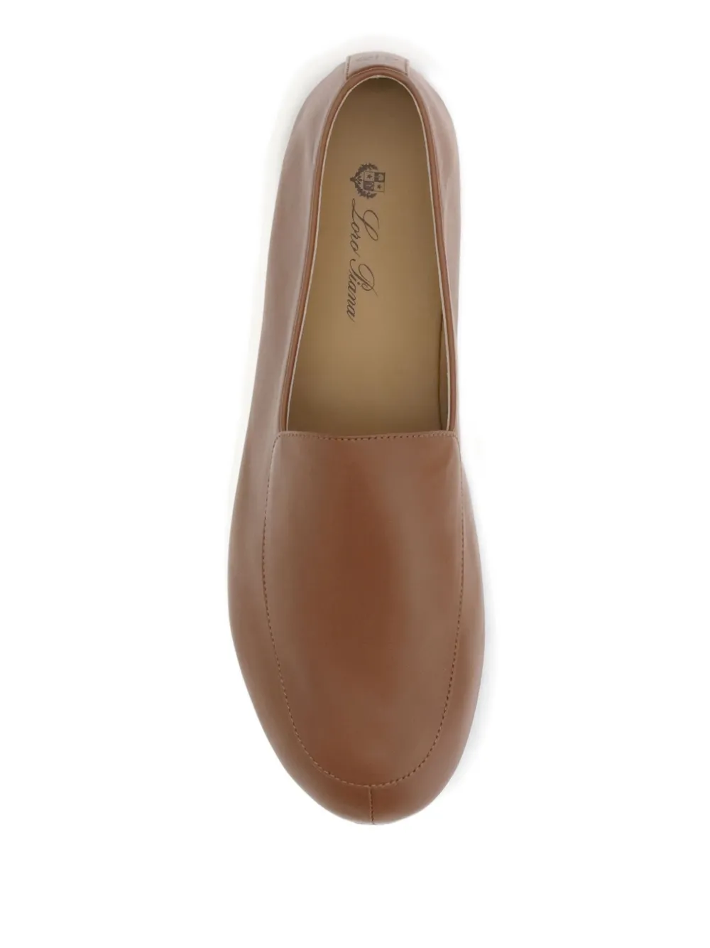 Loro Piana Leren loafers Bruin