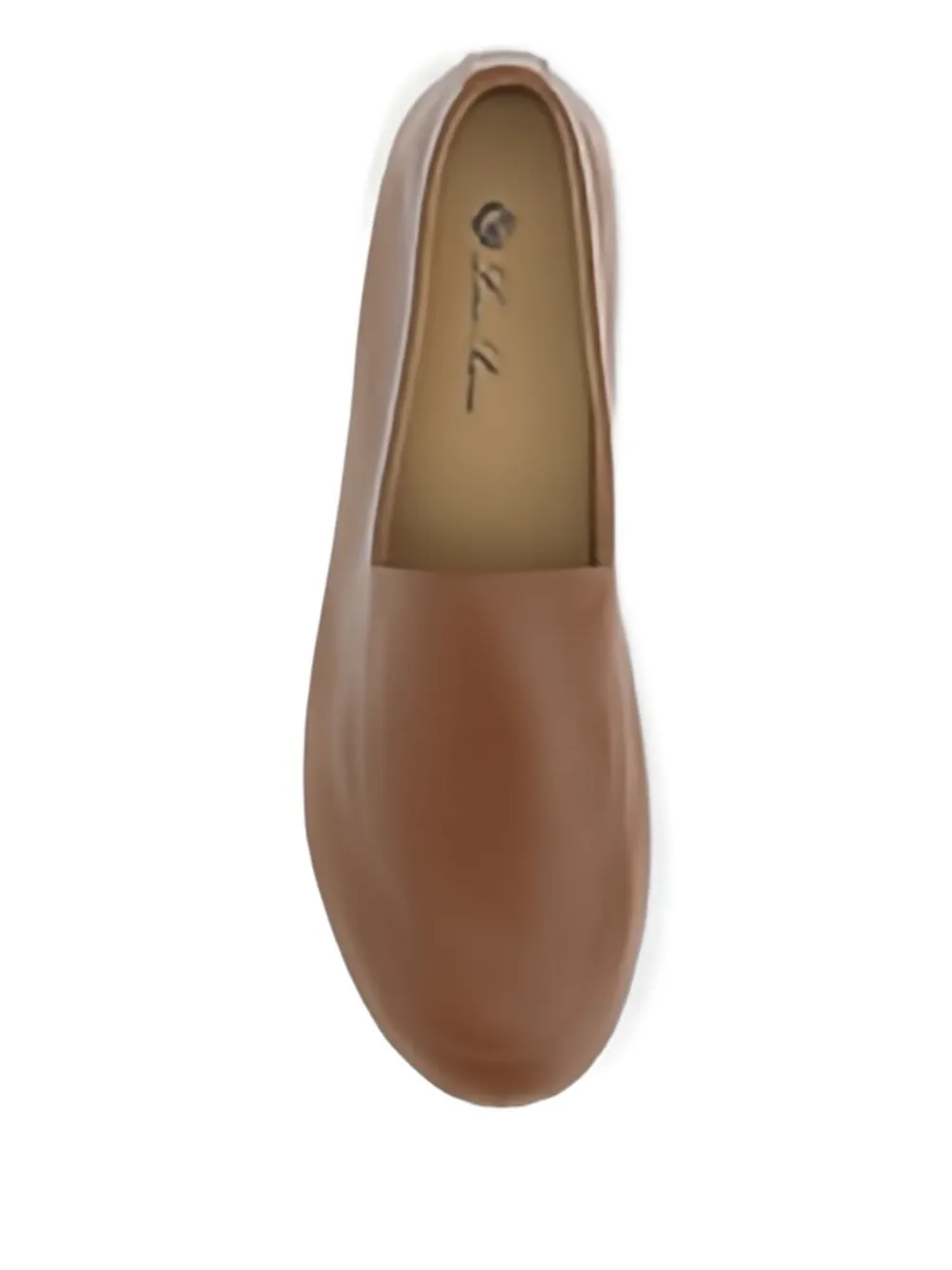 Loro Piana Leren loafers Bruin