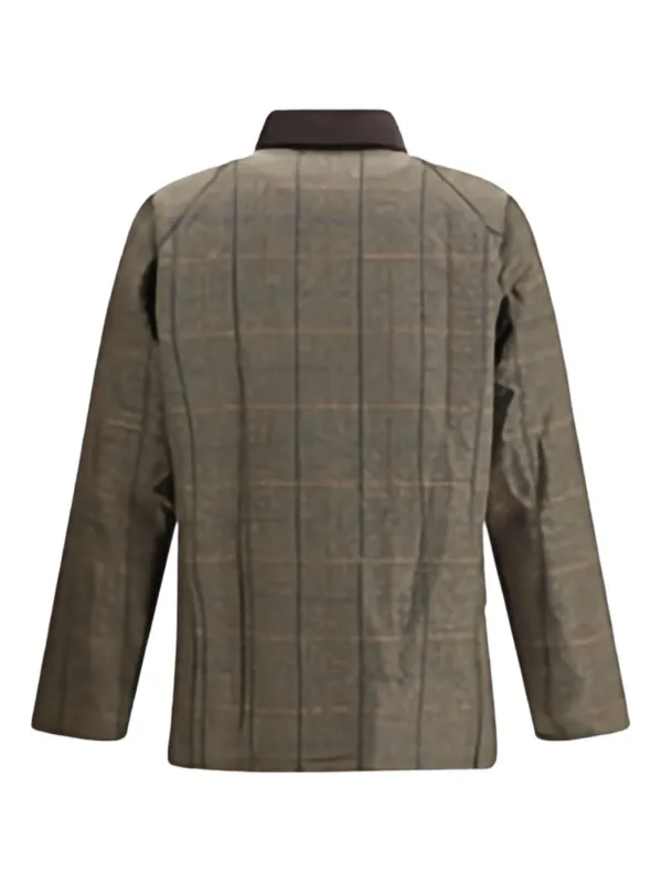 Barbour Casaco Xadrez Com Gola Em Veludo Cotelê | Verde | FARFETCH BR