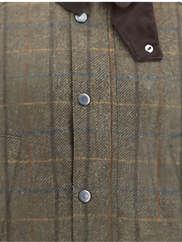 Barbour Casaco Xadrez Com Gola Em Veludo Cotelê | Verde | FARFETCH BR