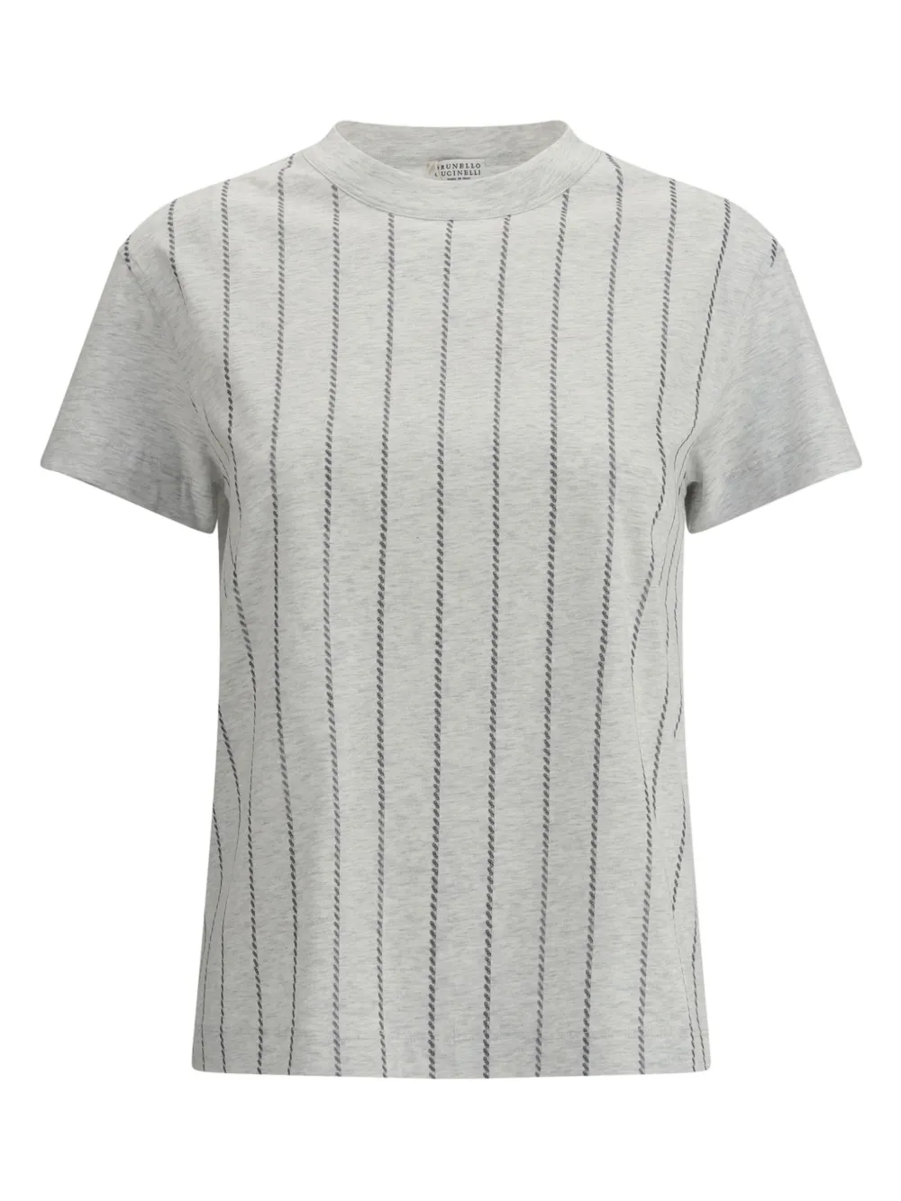 Brunello Cucinelli pinstripe short-sleeve T-shirt | T-Shirts & Jersey Shirts | Image 2