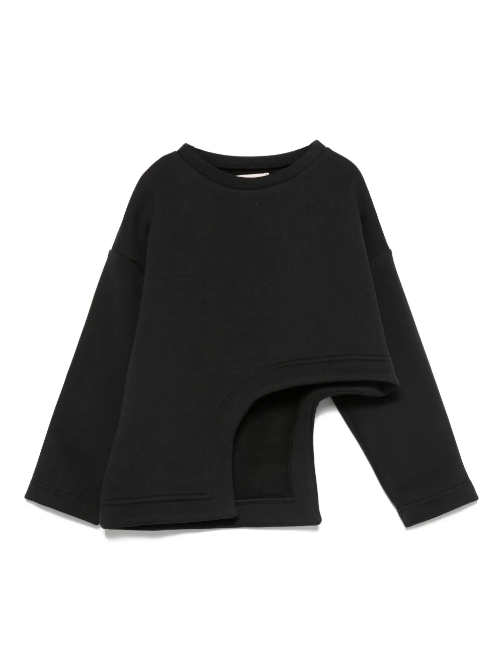 Douuod Kids cut-out long-sleeve sweatshirt Zwart