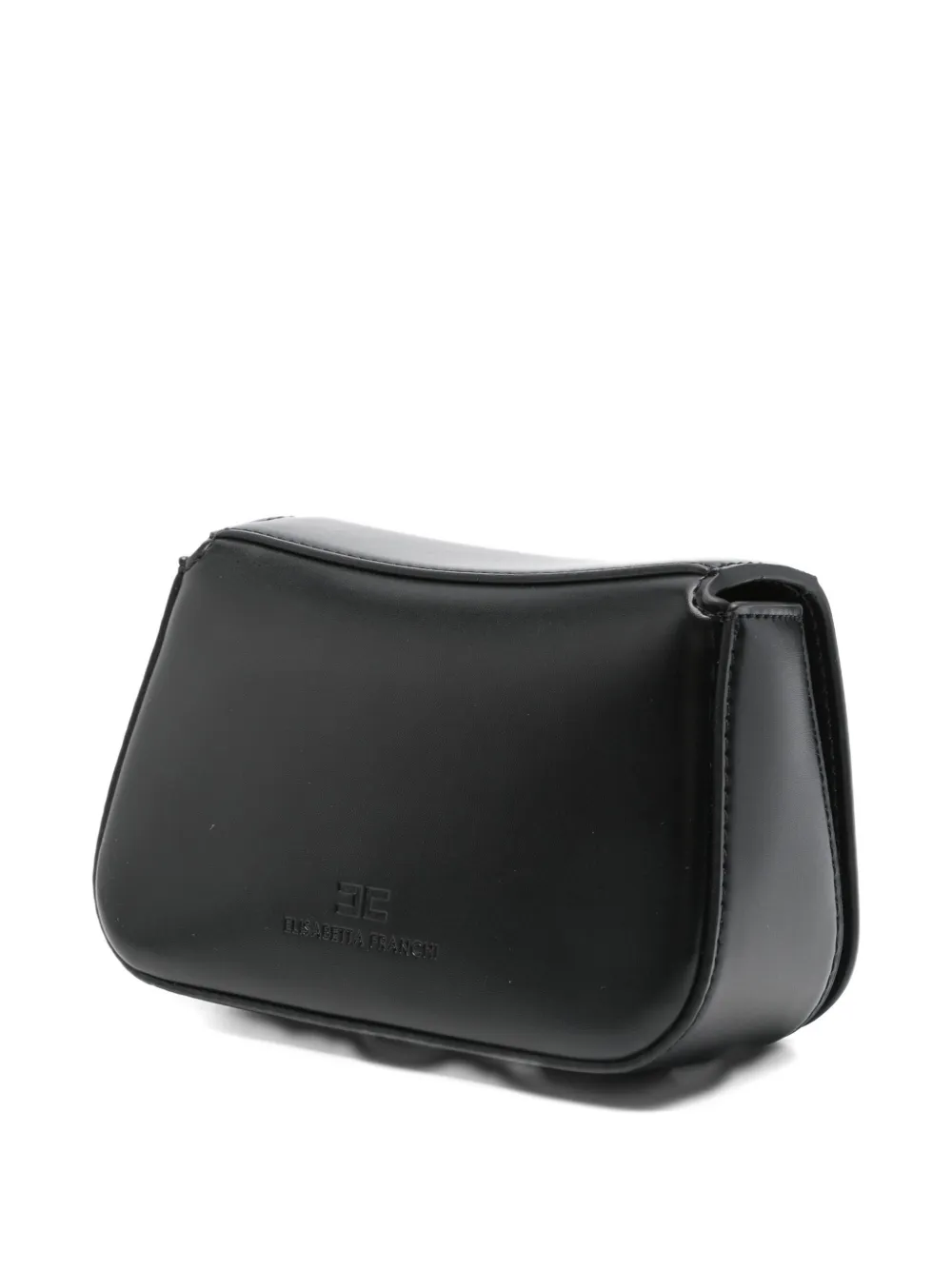 Elisabetta Franchi La Mia Bambina logo-plaque leather shoulder bag - Zwart