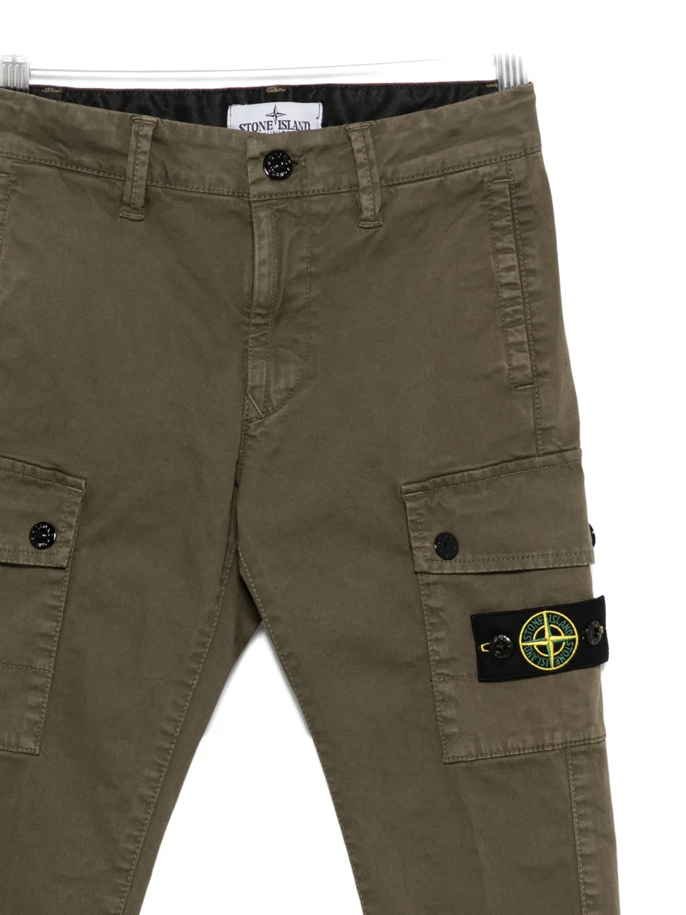 Stone Island Junior cargo-pockets trousers Groen