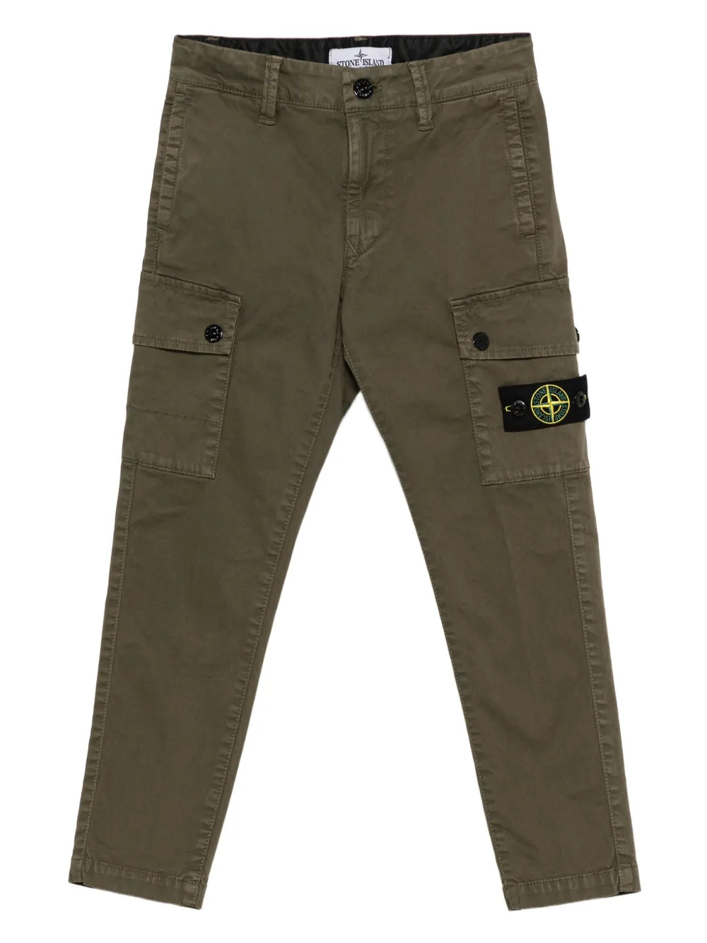 Stone Island Junior cargo-pockets trousers Groen