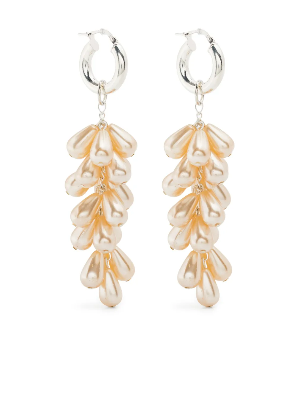 Magda Butrym pearl-drop hoop earrings | Silver | Image 1