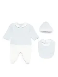Fendi Kids peter-pan-collar bodysuit set (set of three) - Blue