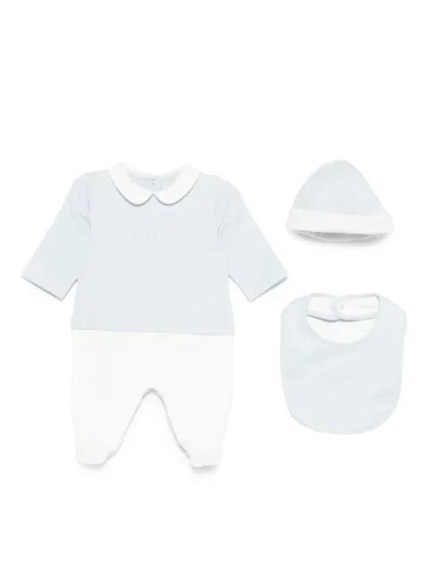 Fendi Kids peter-pan-collar bodysuit set (set of three)