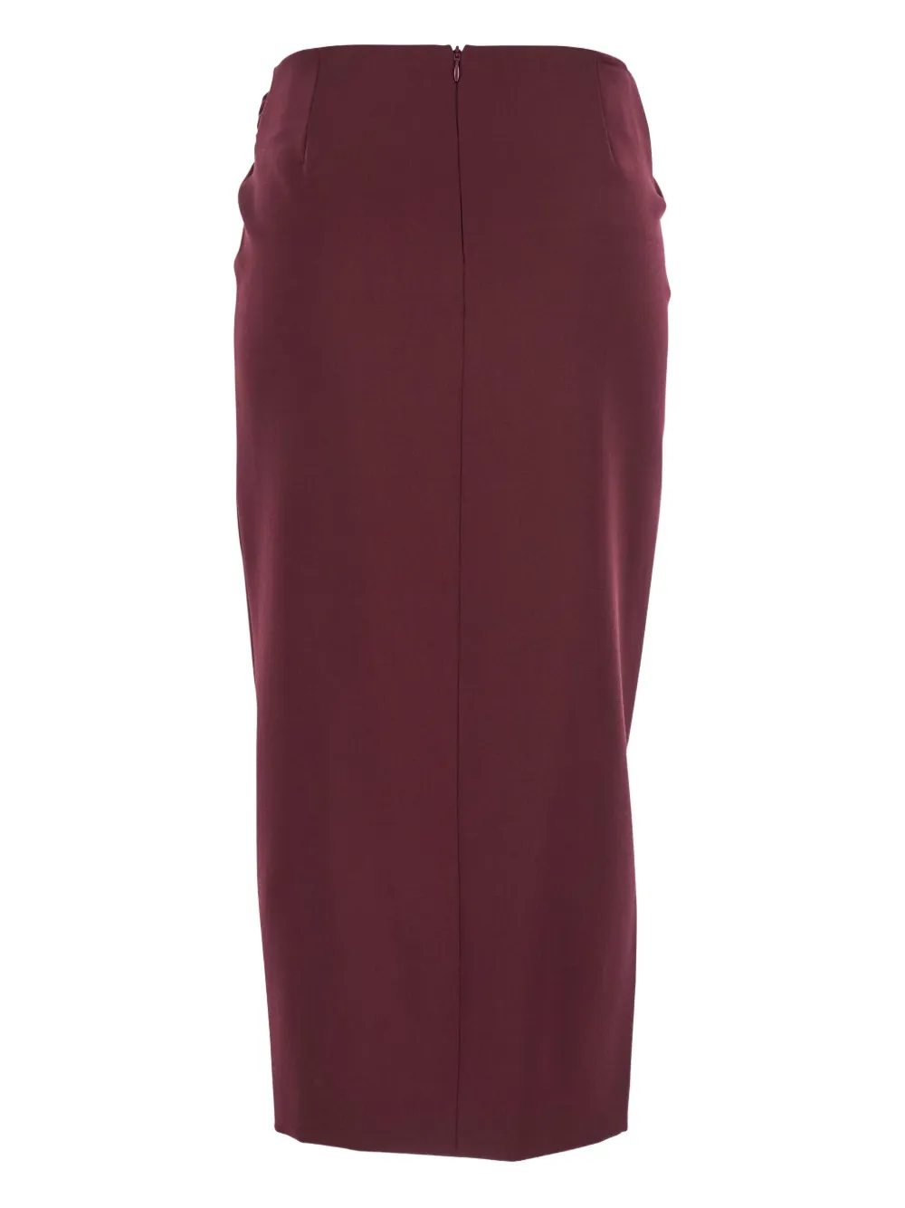 The Attico draped-front midi skirt - Rood