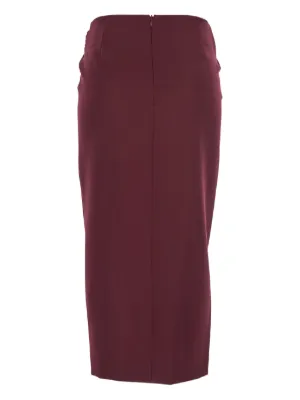 スカート ATTICO 248WCS225E100 100 Skirts Gonna Midi The Attico Ostrich Feather-Trim Midi Skirt - Black