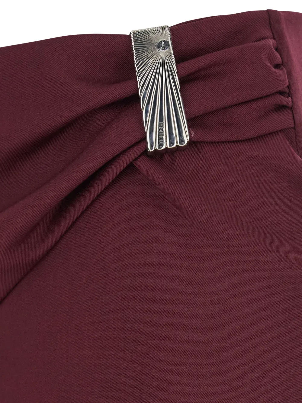 The Attico Midi-rok met gedrapeerde voorkant Rood