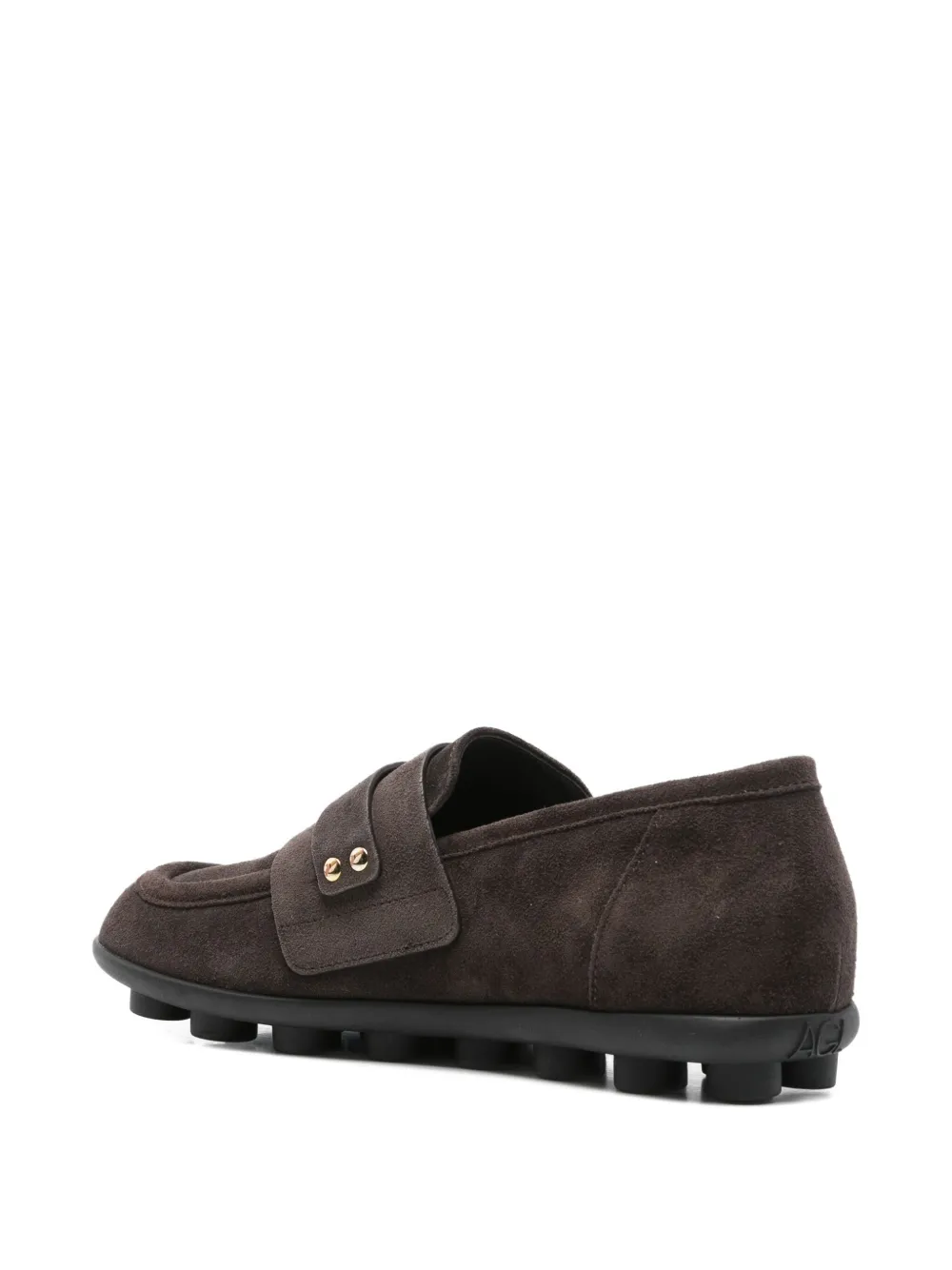 Agl Attilio Giusti Leombruni Buckle-strap Suede Loafers In Brown