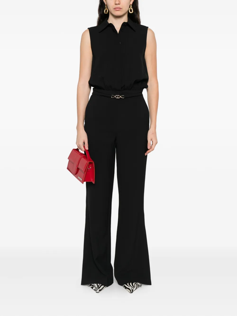 TWINSET Jumpsuit met ceintuur - Zwart