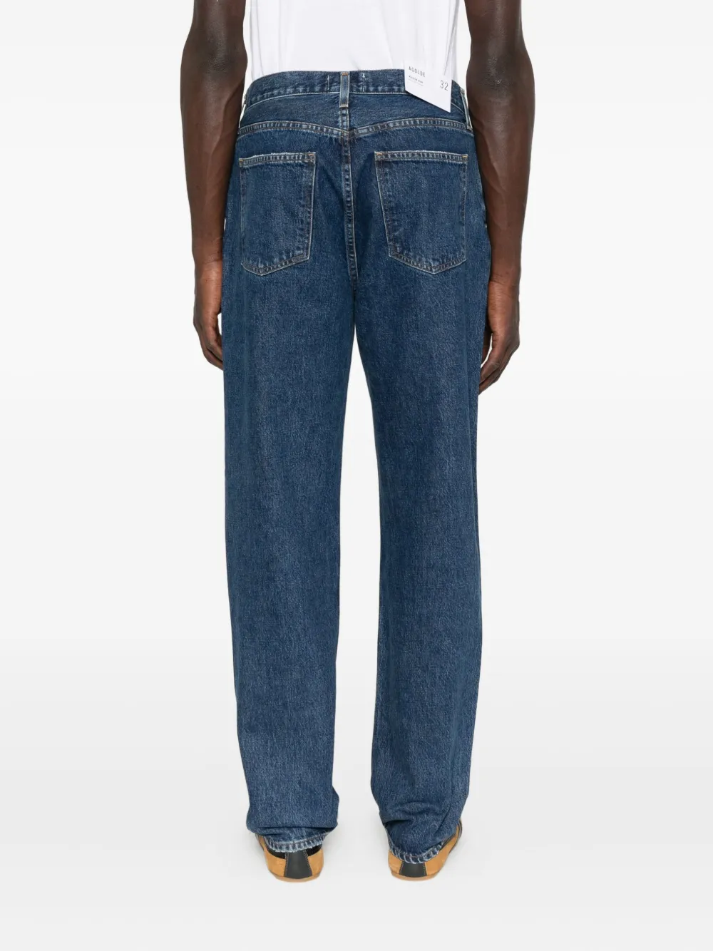 AGOLDE Katoenen straight jeans Blauw