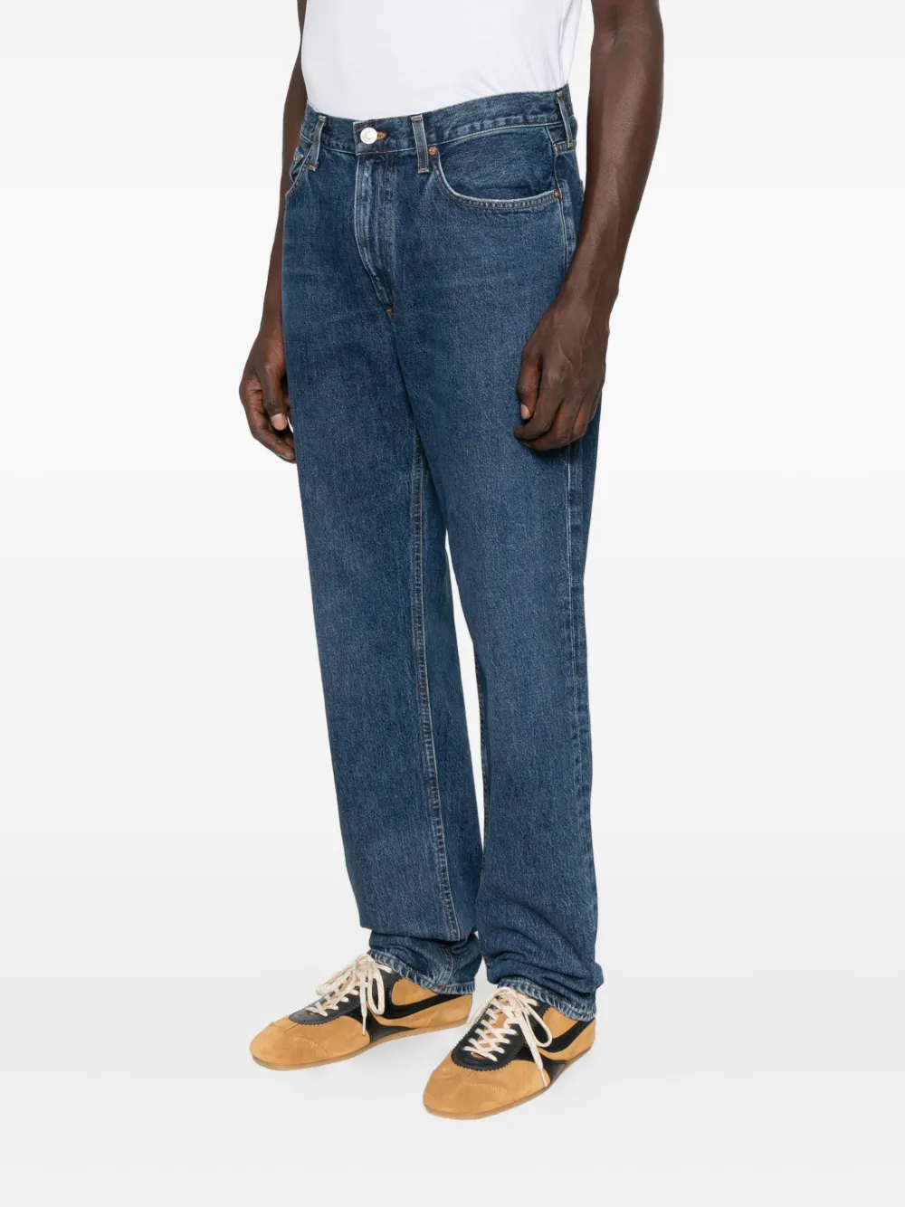 AGOLDE Katoenen straight jeans Blauw