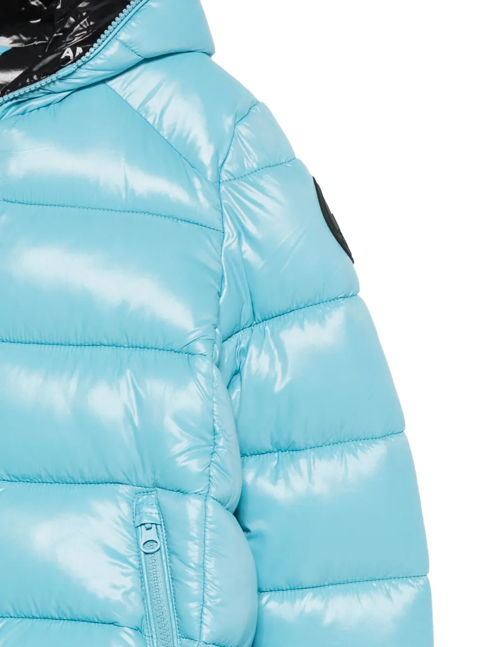 Save The Duck Kids hooded quilted jacket Blauw