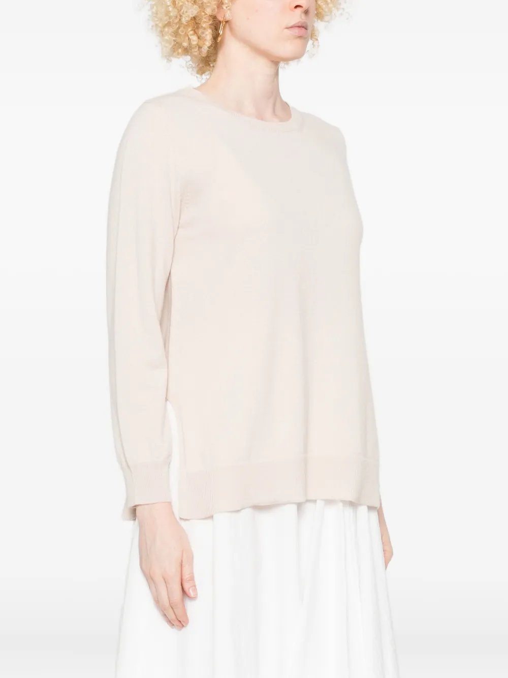 Kangra Cashmere Crew-neck Cashmere Sweater In Neutral
